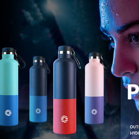 TrendBloomHub 1000ml Outdoor Stainless Steel Sports Water Bottle – Double-Wall Insulated Large-Capacity Thermos Cup, Leakproof Travel Flask for Hot & Cold Drinks